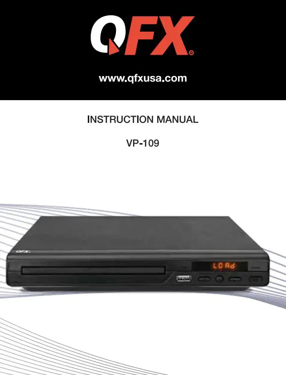 QFX VP-109 Digital Multimedia Player Instruction Manual