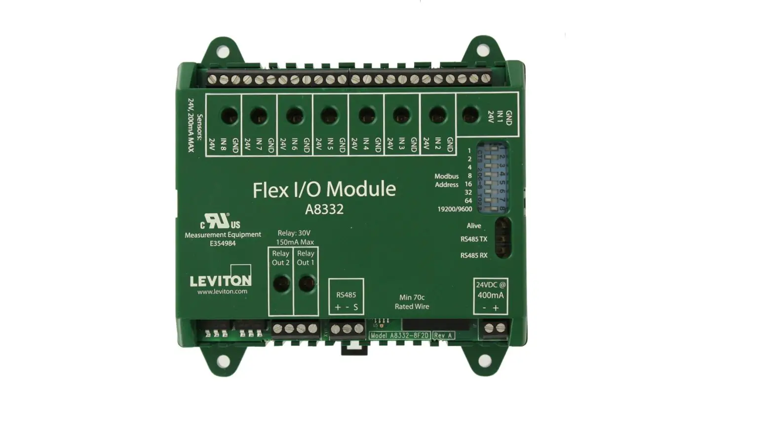 Leviton A8332 Modbus Flex I/o Module User Guide Leviton A8332 Modbus Flex I/o Module User Guide