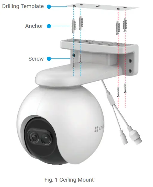 EZVIZ CSC8PF6E Smart Home Camera- Installation Procedure
