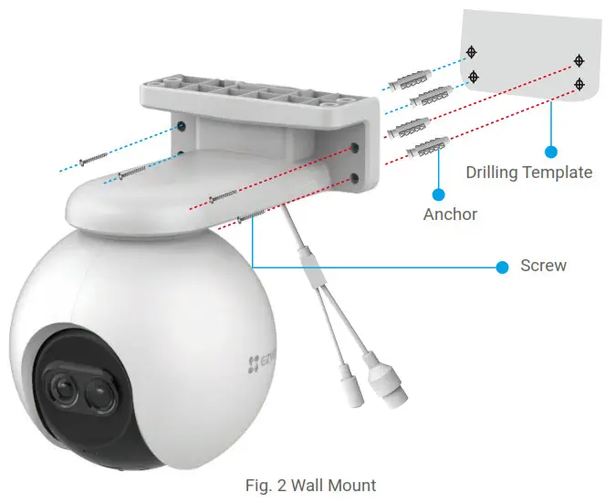 EZVIZ CSC8PF6E Smart Home Camera- Wall Mount
