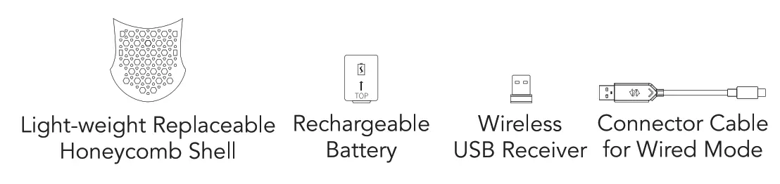 BLACK SHARK AGSBSM Gaming Mouse - usb cabol