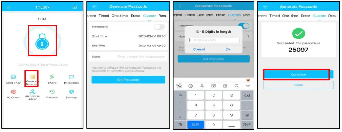 VSH T1B-TTB Smart Door Lock - Setting Passcode