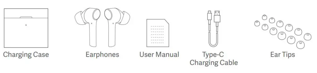 Xiaomi TWSEJ10WM True Wireless Earphone s- Package Contents