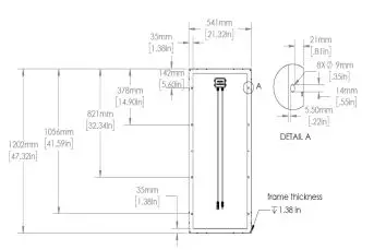 RENOGY Monocrystalline Solar Panel - Module Diagram