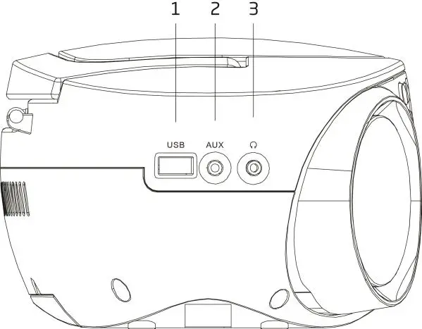 Lenco SCD 301 Portable Radio CD Player- SIDE