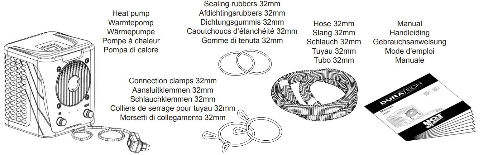 DURATECH HS40 HotSplash Heat pump fig1