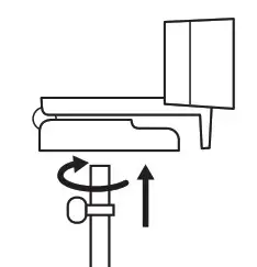 Secure the webcam on your tripod