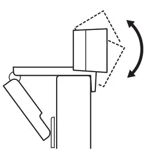 logitech Business Webcam - Manually adjust the webcam up - down