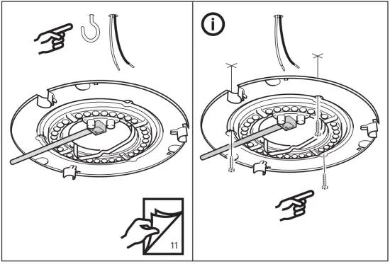 IKEA VIRRMO LED Ceiling Lamp Nicel Plated 14 Inch 800 Lumen - fig3