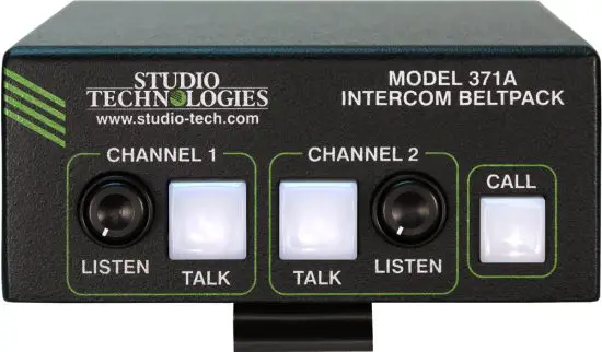 STUDIO TECHNOLOGIES 371A Intercom Beltpack Two Channels 4-Pin Male Headset Connector