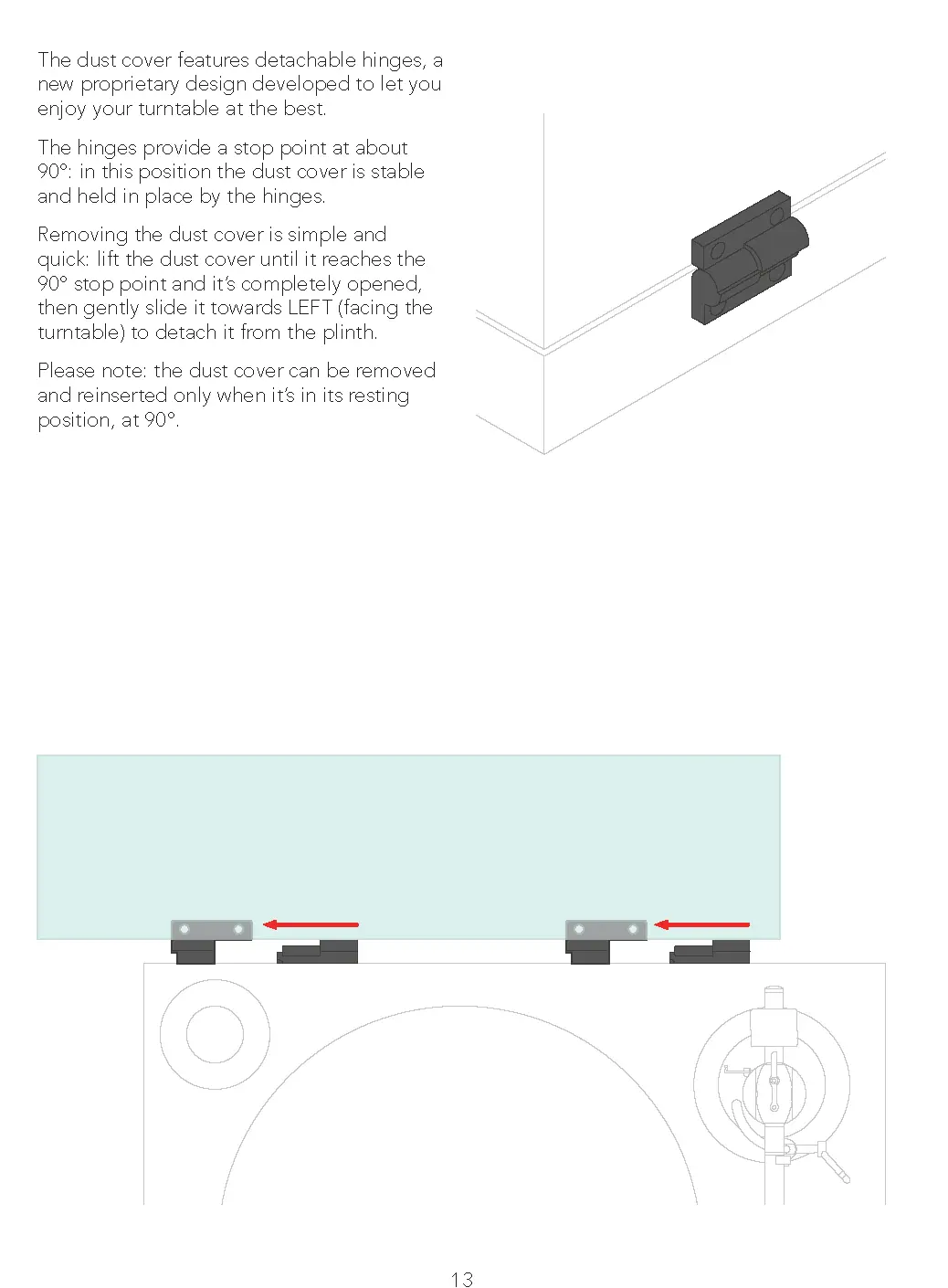 DETACHABLE DUST COVER