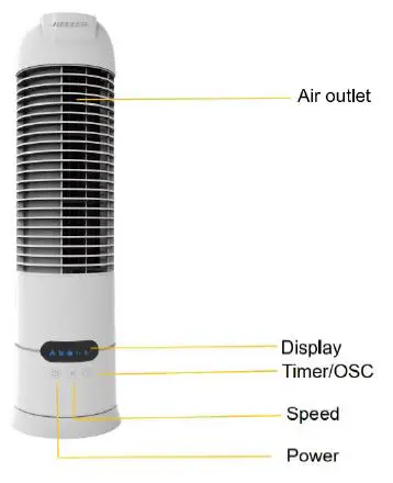 HELLER HMTF40 40cm Mini Tower Fan-1