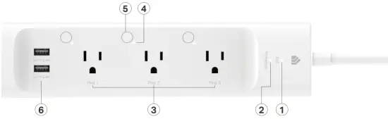 tp link KP303 Kasa Smart Wi Fi Power Strip - fig1