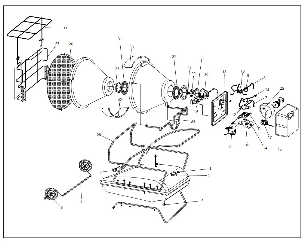 PROTEMP PT-80-OFR Kerosene and Diesel Radiant Utility Heater FIG 20