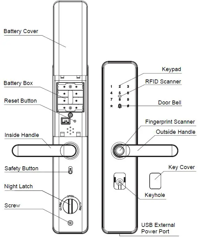 eSSL-FL-200-Intelligent-Fingerprint-Door-Locks-fig-1