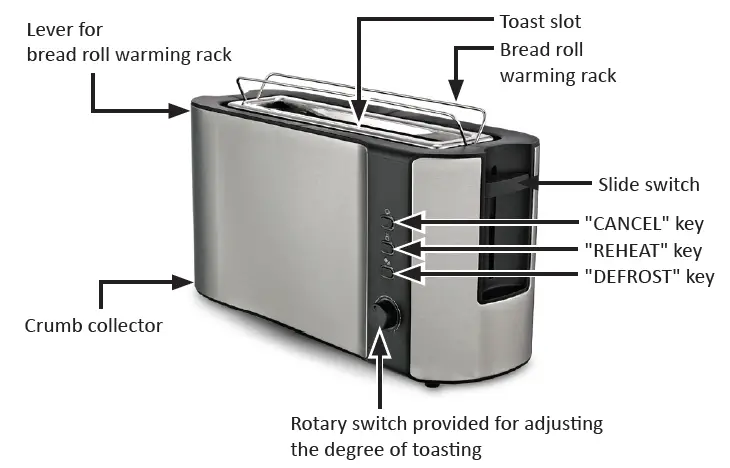arendo-303031-Frukost-Stainless-Steel-Toaster-1