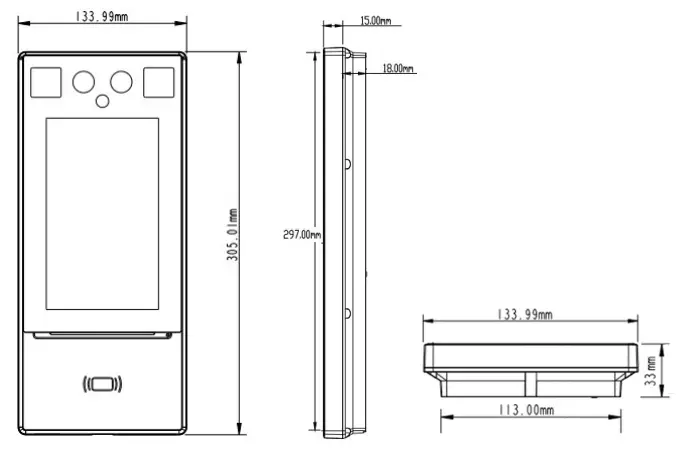Imed Security IMD9883 Face Recognition Access Control Terminal - fig1