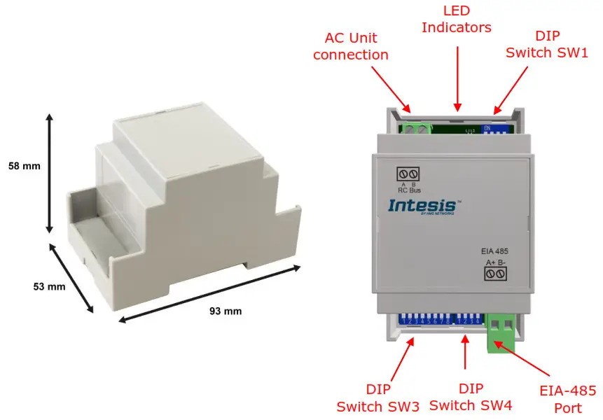 Intesis Modbus RTU Interface for Toshiba Air Conditioners - Electrical