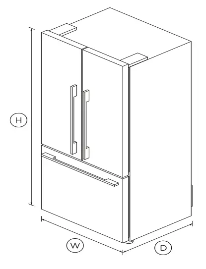 FISHER PAYKEL RF170ADX4 N Freestanding French Door Refrigerator Freezer 1