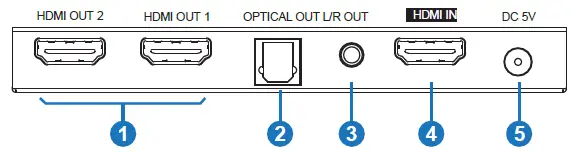 LINK-MI ENT-SP20B2A HDMI 1x2 Splitter with Video Scaler Audio Extract-2