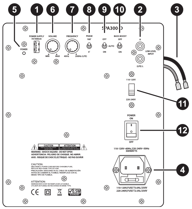 Dayton audio SPA300D 300WATT SUBWOOFER PLATE AMPLIFIER - FIG 1