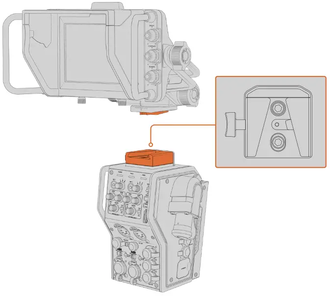 proavl Blackmagic URSA Mini URSA Mini Pro - Attaching the URSA Studio Viewfinder