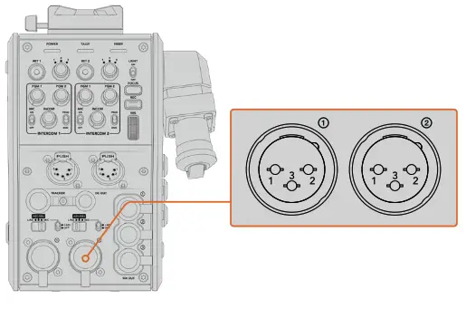 proavl Blackmagic URSA Mini URSA Mini Pro - Audio Inputs