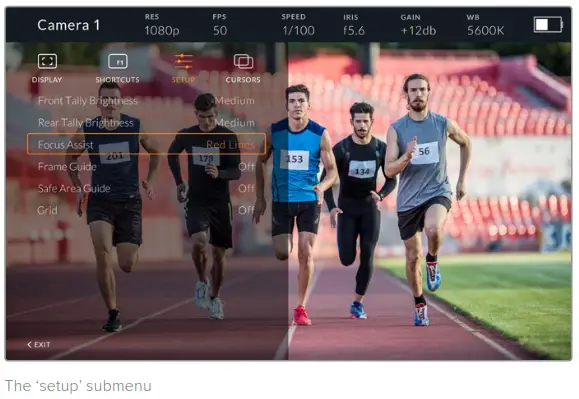 proavl Blackmagic URSA Mini URSA Mini Pro - Front Tally Brightness