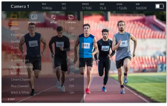 proavl Blackmagic URSA Mini URSA Mini Pro - Menu Settings