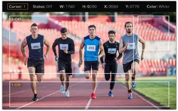 proavl Blackmagic URSA Mini URSA Mini Pro - The cursors submenu