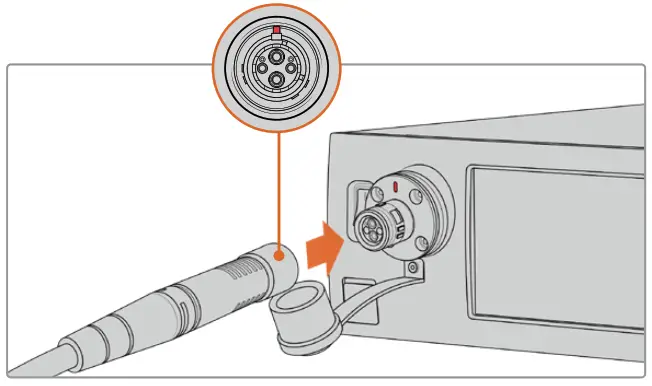 proavl Blackmagic URSA Mini URSA Mini Pro - To connect the cable