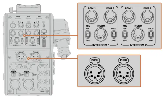 proavl Blackmagic URSA Mini URSA Mini Pro - Using Talkback