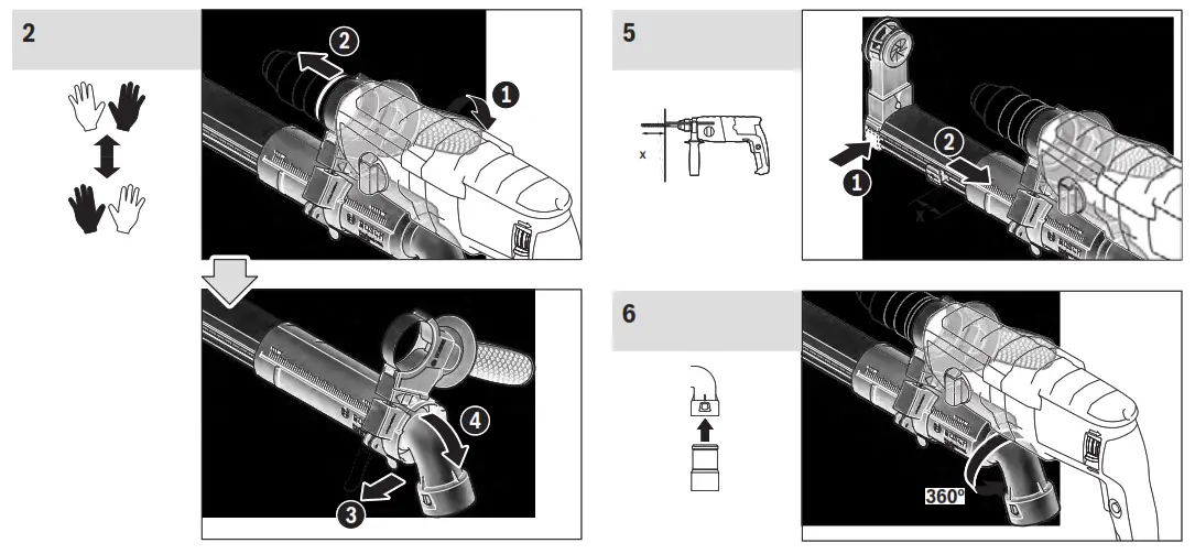 BOSCH GDE 16 Plus Virtually Dust Free Drilling - fig4