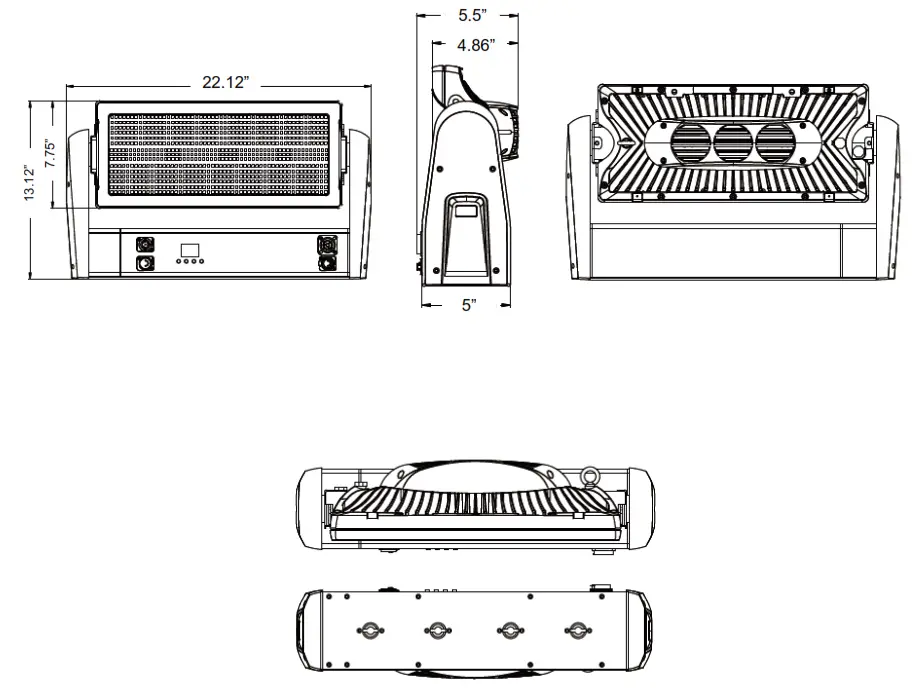 MEGA LITE Tiltbot Trio IP64 Blinder and Wash LED - fig 4