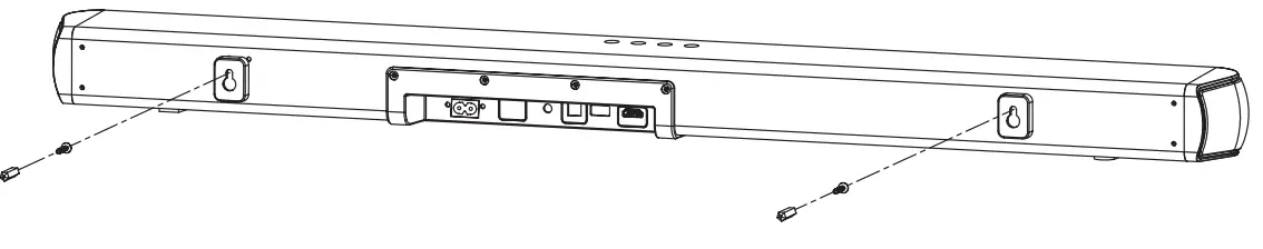 muse M 1850 SBT TV Sound Bar with Wireless Subwoofer - screws