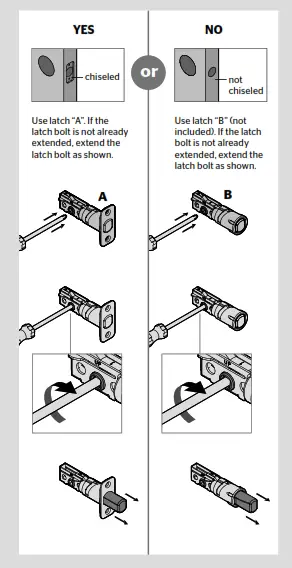 AURA - Install the latch and strike A