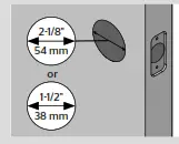 AURA - Prepare the door and check dimensions C