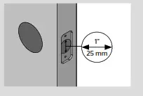 AURA - Prepare the door and check dimensions E
