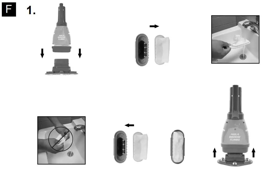 POOL BLASTER 14101AL Aqua Broom Turbo Cordless Swimming Pool and Spa Vacuum Cleaner Owner's Manual - Fig 4