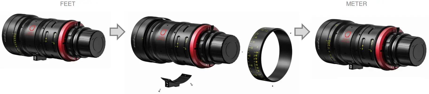 angenieux Optimo Ultra Compact 37 102mm Zoom Lens - FEET TO METER