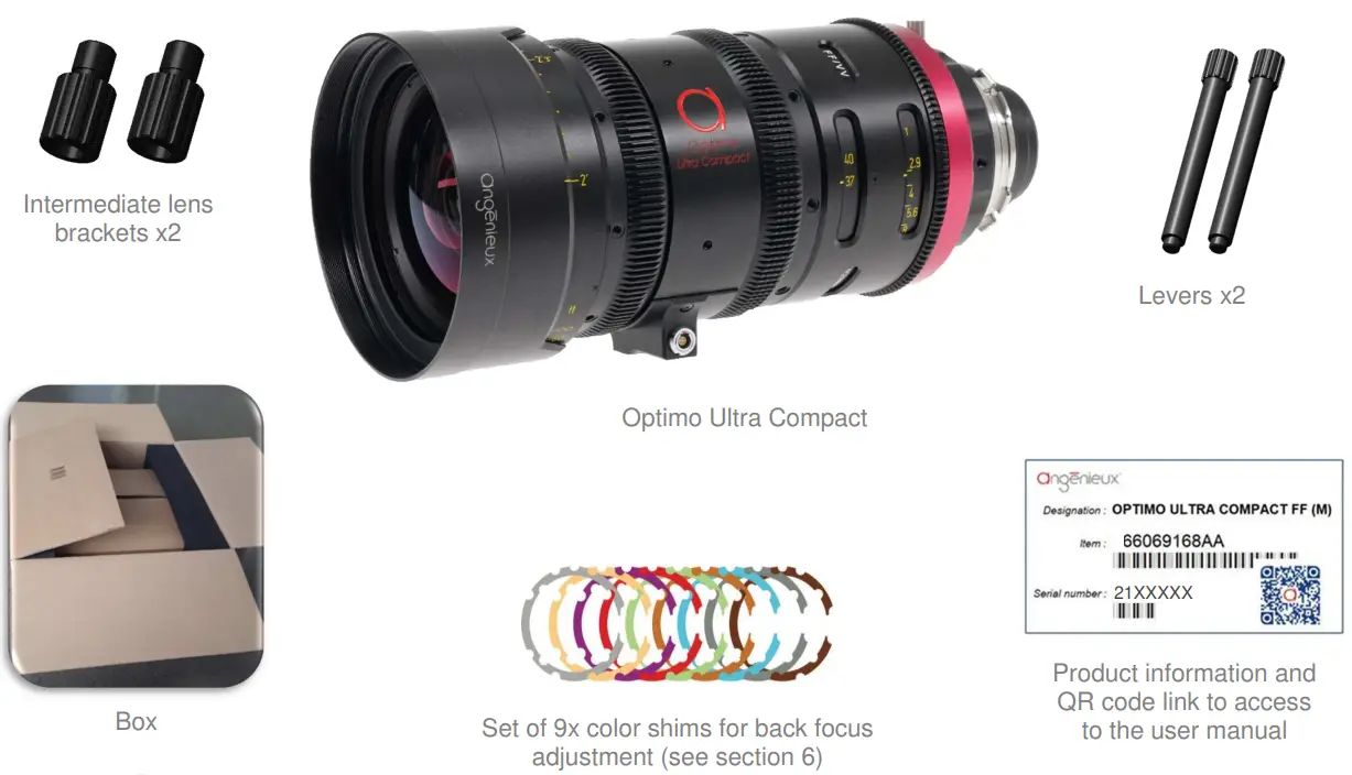 angenieux Optimo Ultra Compact 37 102mm Zoom Lens - box content
