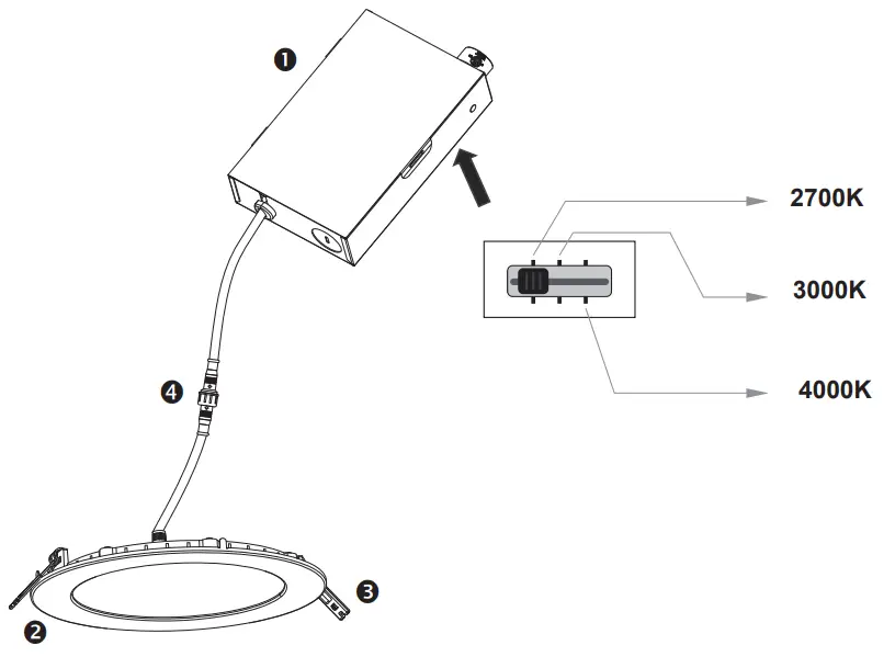 NSL LVLDL 04 CCT WH R L3 277 4 Inch Round Thin-Line LED Downlight fig