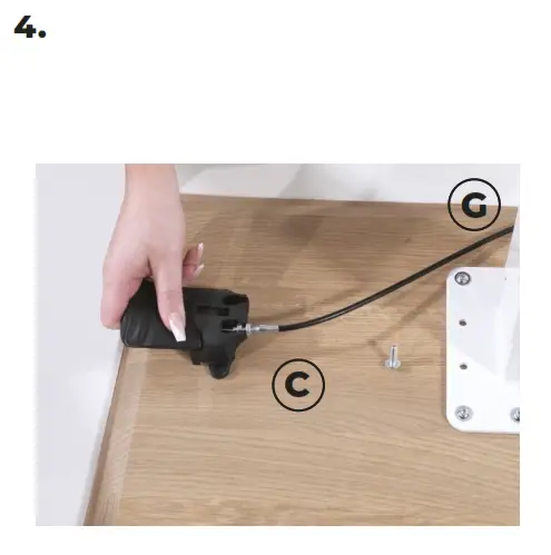 SELKA MAHTUVA Height Adjustable Desk - cable