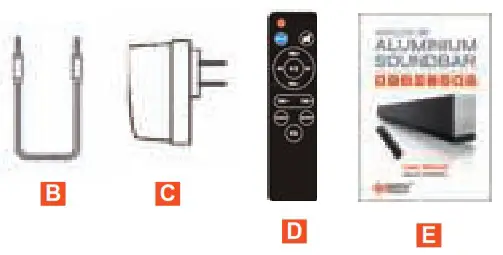 DUTCH DO SV BTSB04 S Wireless BT Aluminium Soundbar - PACKAGE CONTENTS