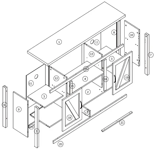 COSTWAY HV10085BK TV Stand-2