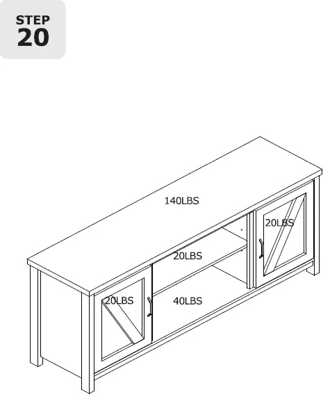 COSTWAY HV10085BK TV Stand-24
