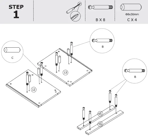 COSTWAY HV10085BK TV Stand-5
