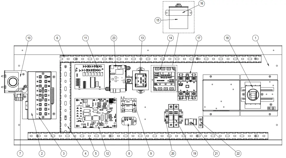 Bard 11EER Q-TECTM Series - CONTROL PANEL COMPONENTS