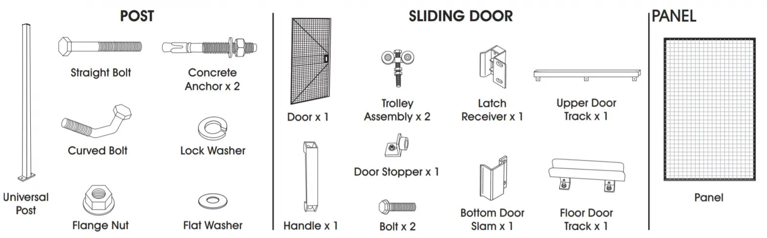 ULINE Wire Security Room Sliding Door - FIG16
