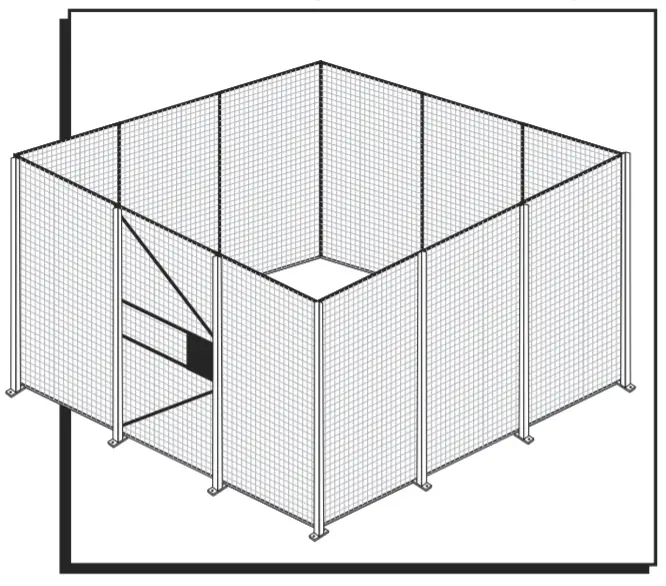 ULINE Wire Security Room Sliding Door - FIG17